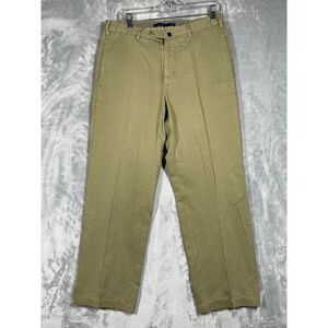 Incotex Venezia 1951 Chinolino Mens Khaki Linen Cotton Straight Pants Size 33